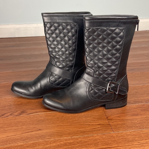 Vaneli Short Quilted Moto Boot Black Size 5.5 - Picture 6 of 12